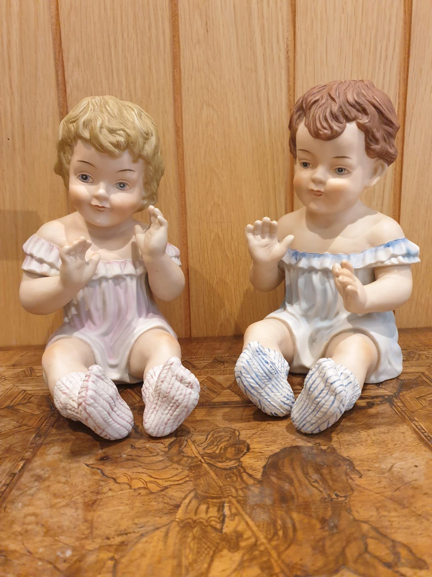 Pair of Bisque Dolls