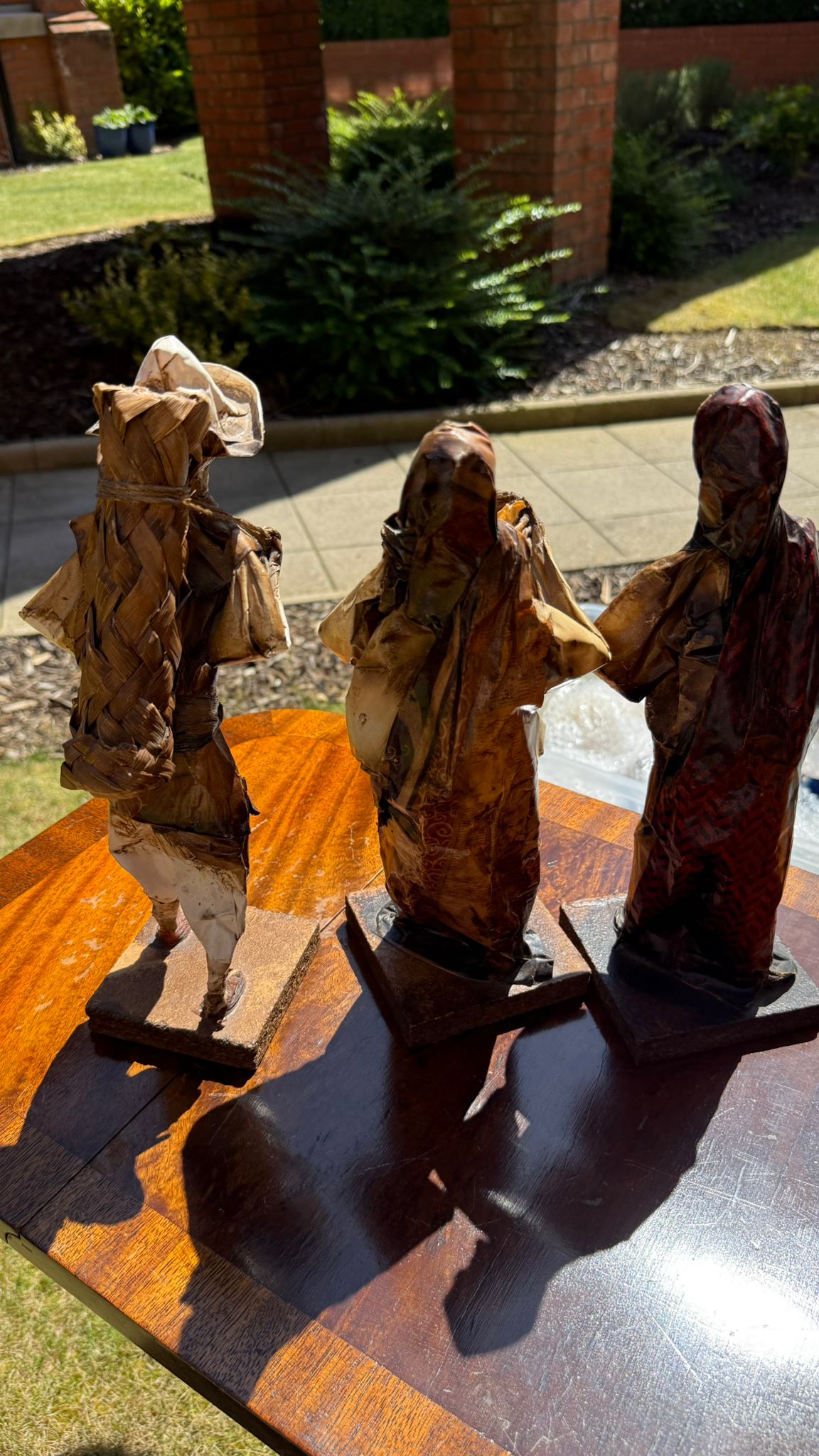 3 Mexican Papier Mache Figures