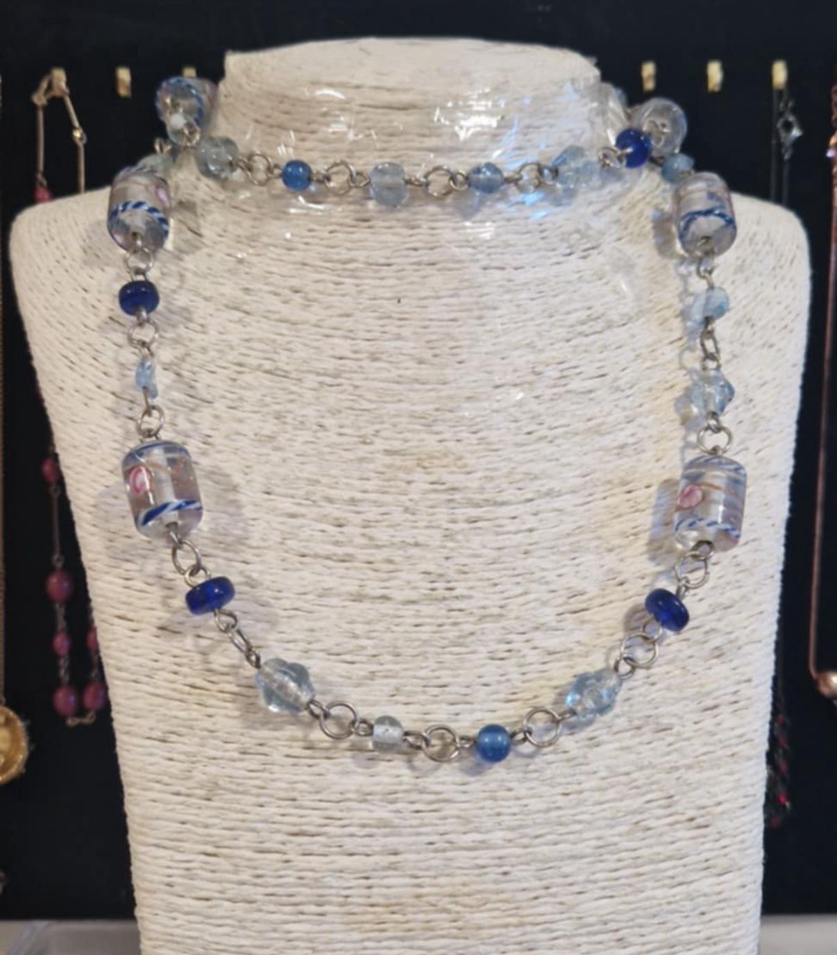 Murano glass bead necklace
