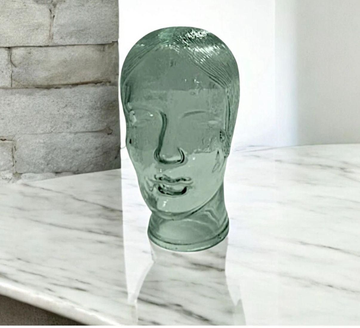 Art Deco Glass Head
