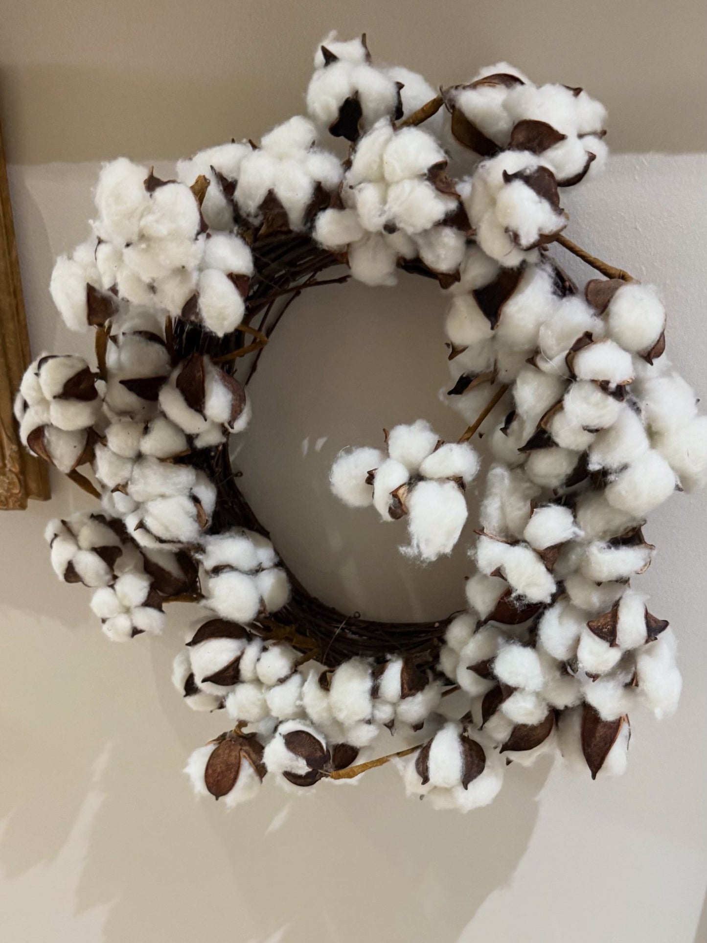 Antique Wreath made from Raw Cotton