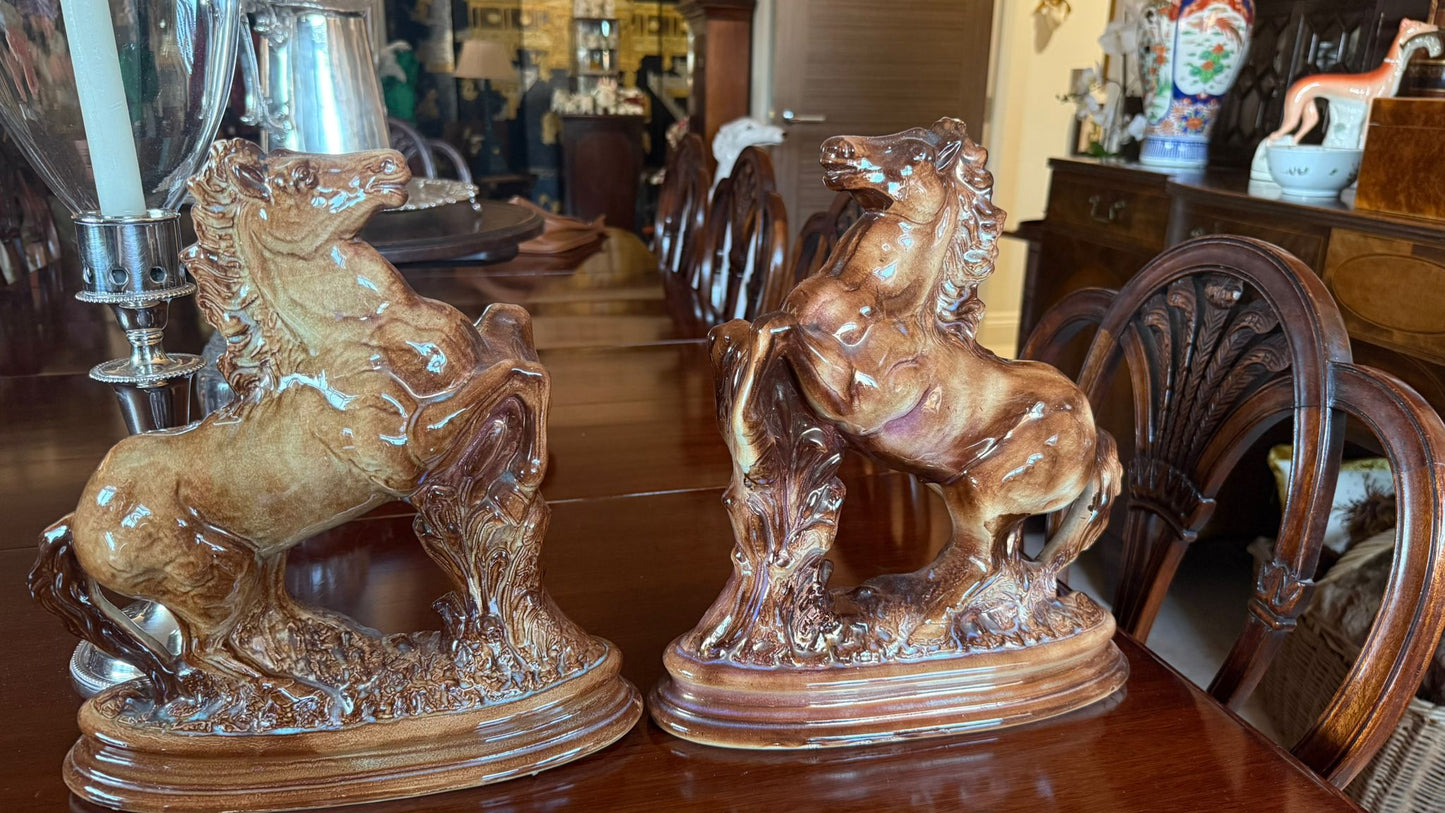 Pair of Staffordshire Stallions
