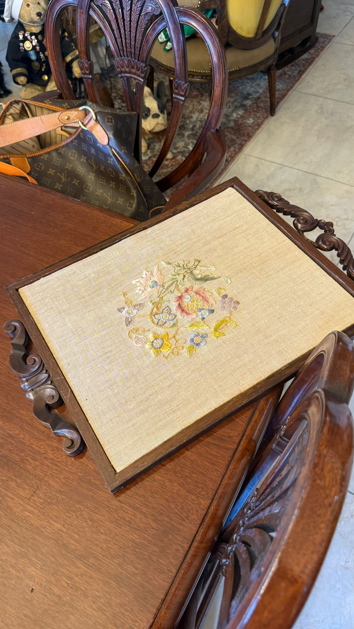 Mahogany Fire Screen