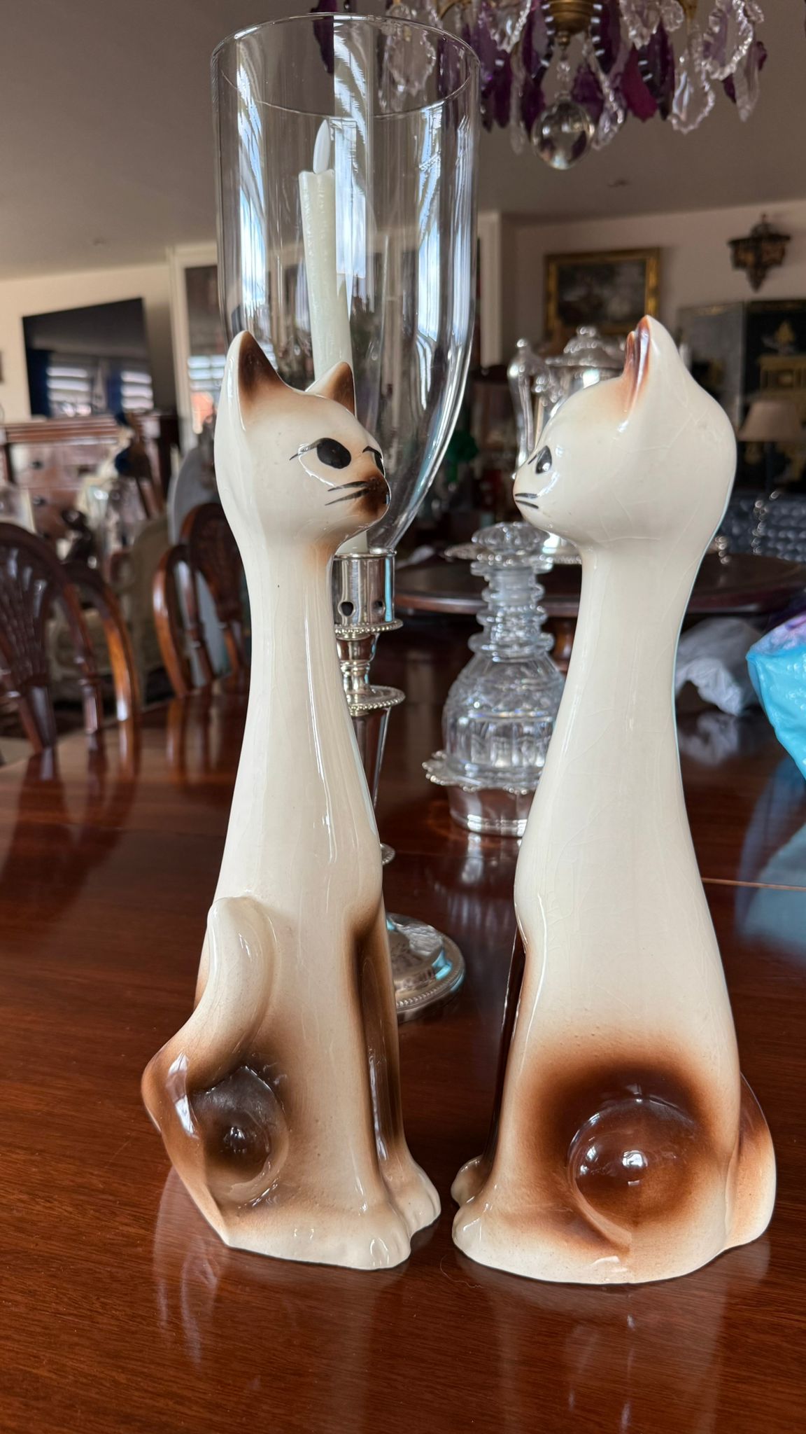 Siamese Porcelain Cats