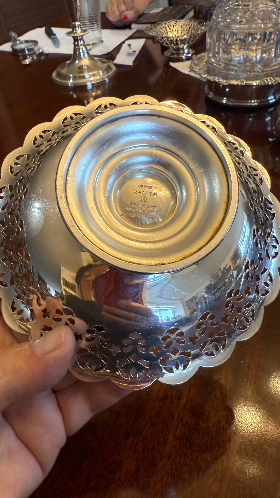 Silver plated Mappin and Webb sweet dish