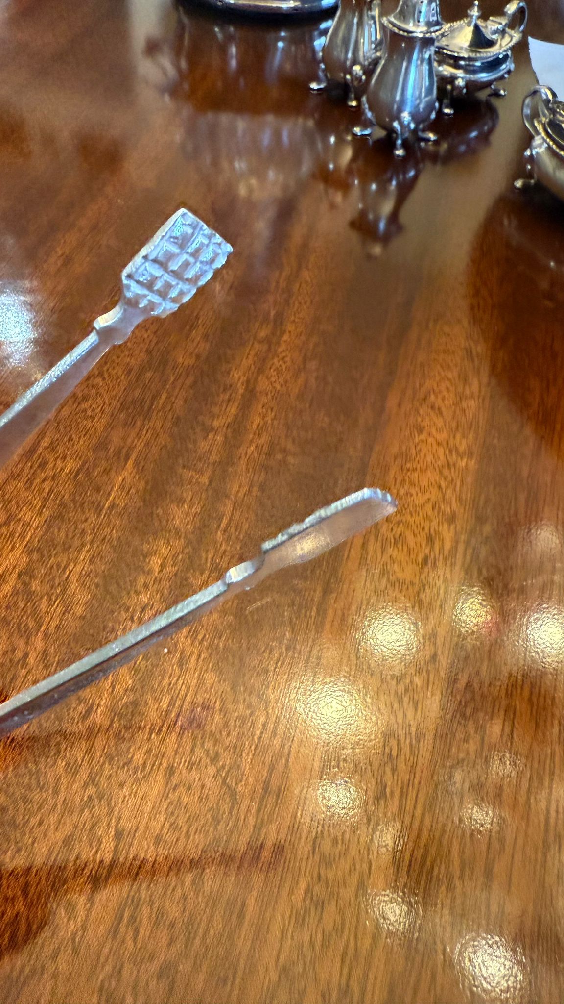 Silver plated sugar tongs