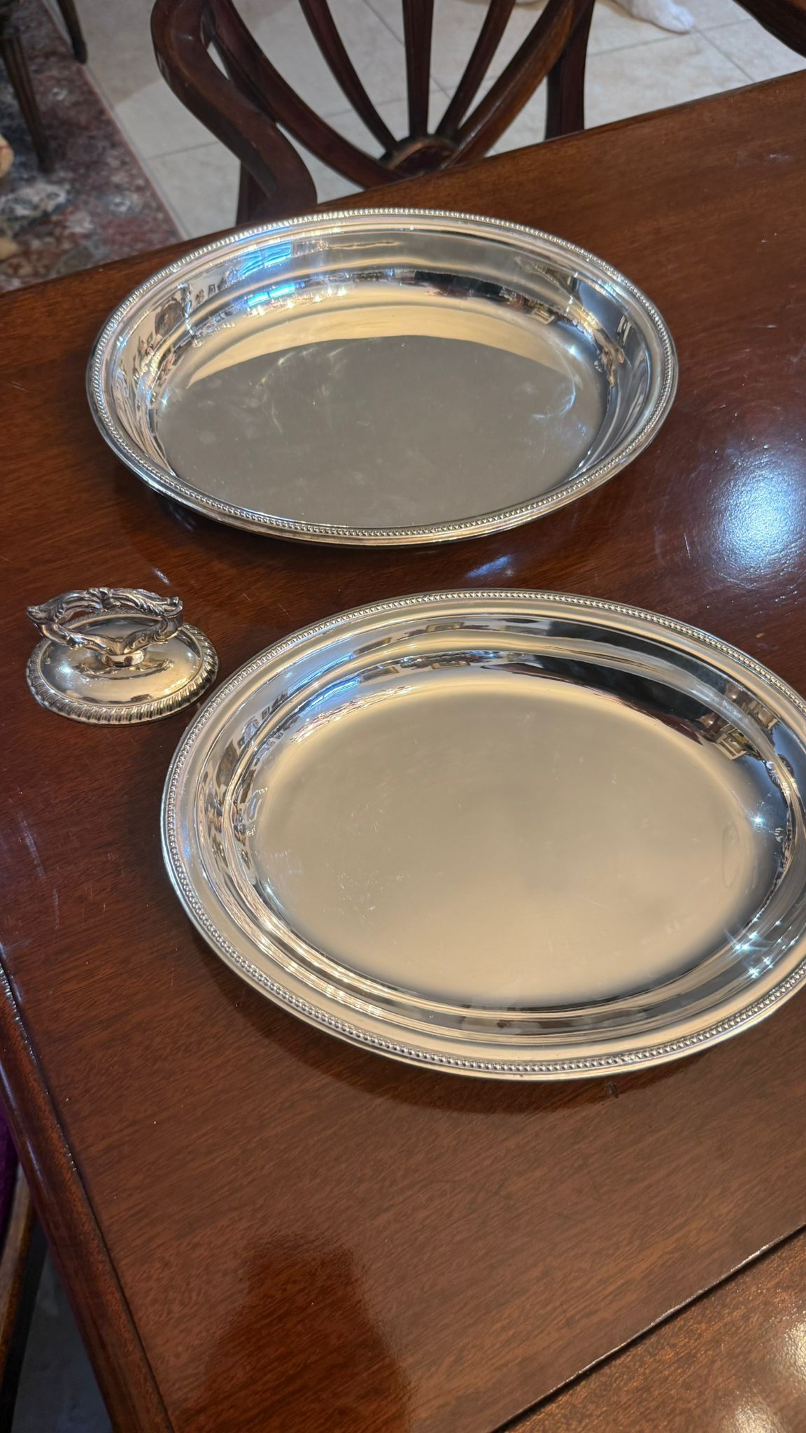 Silver plated covered vegetable dish