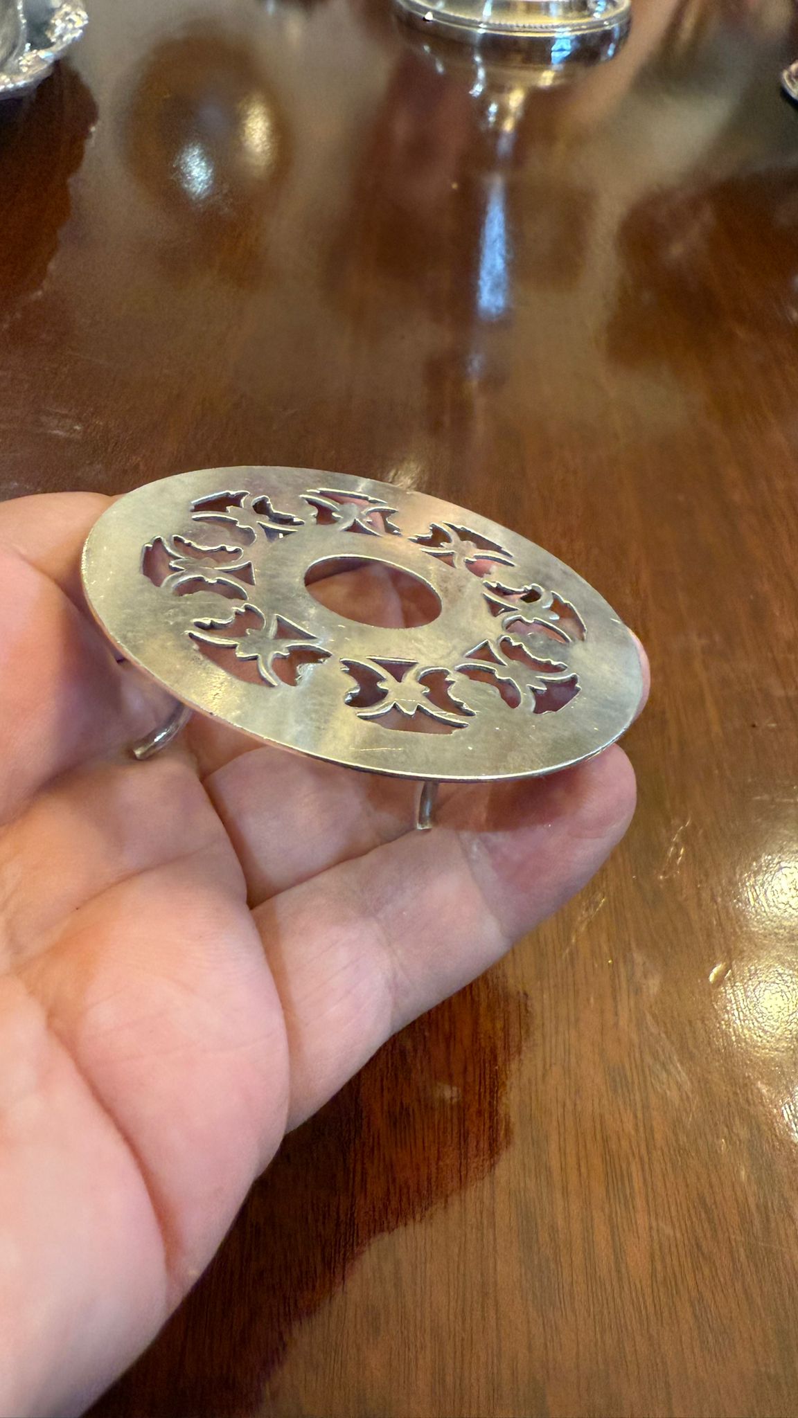 Small silver plated stand