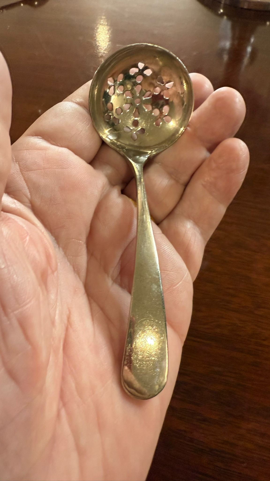 Silver plated sifter spoon