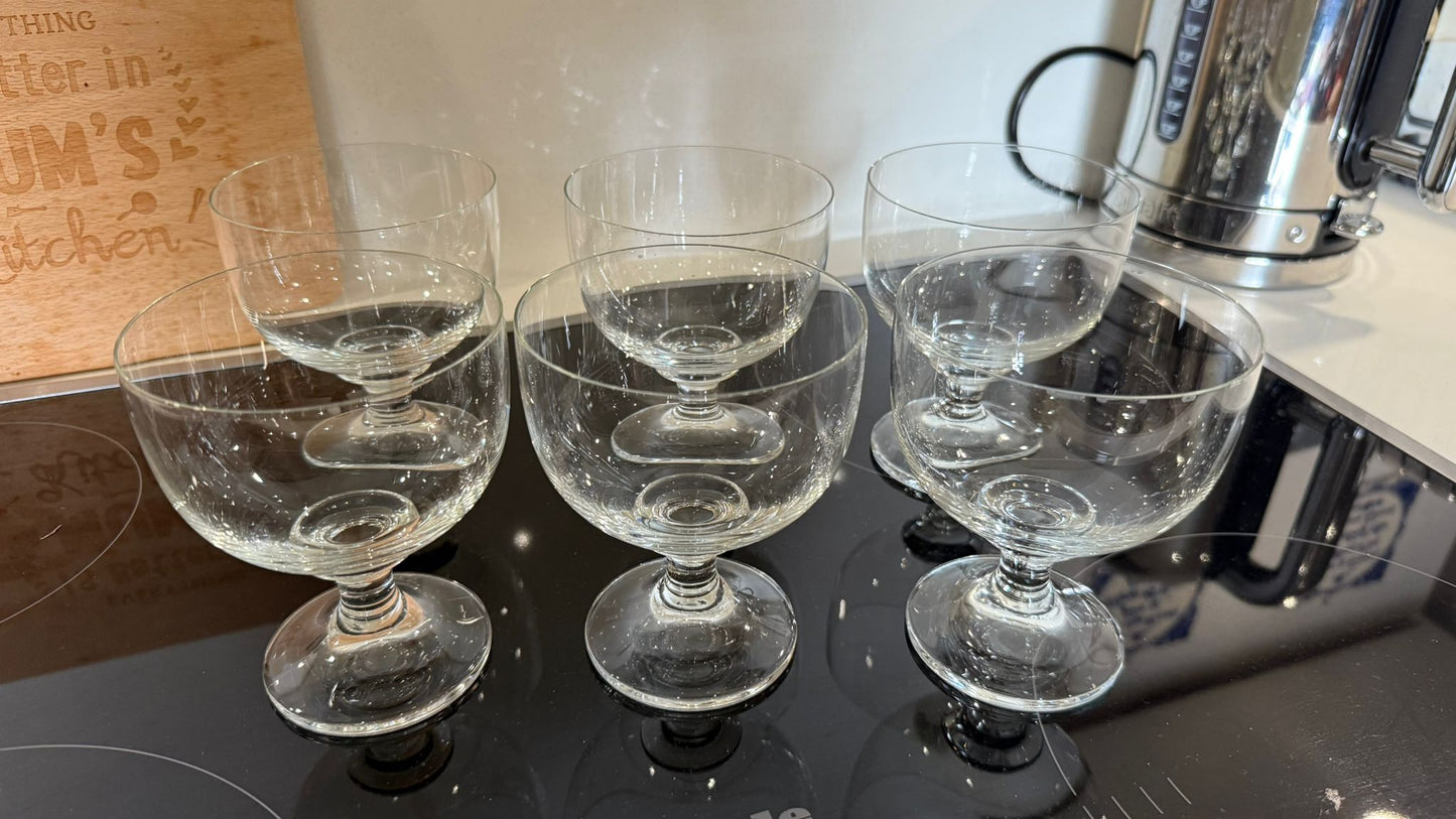 Six glass rummers
