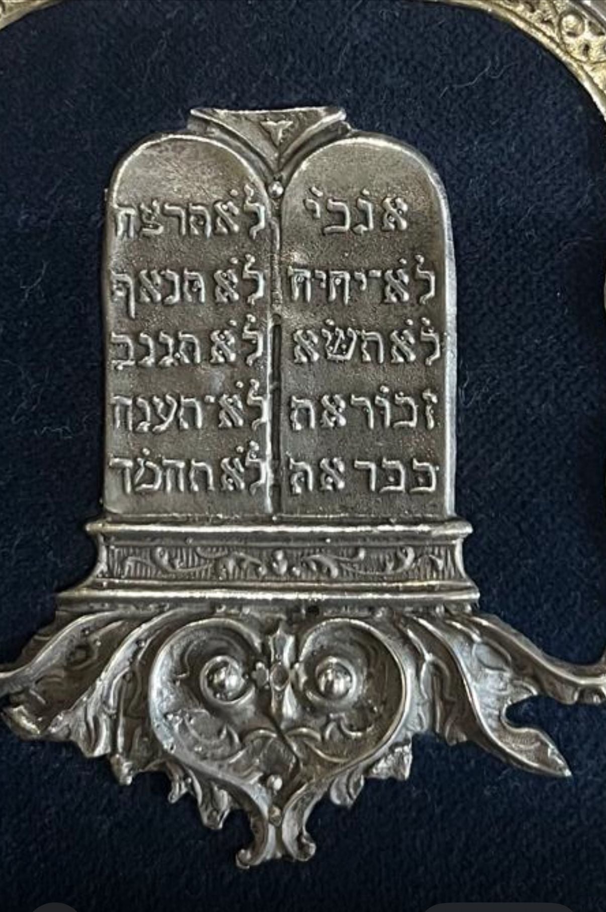 Solid Silver Judaica Russian Torah ( holy scroll) decoration