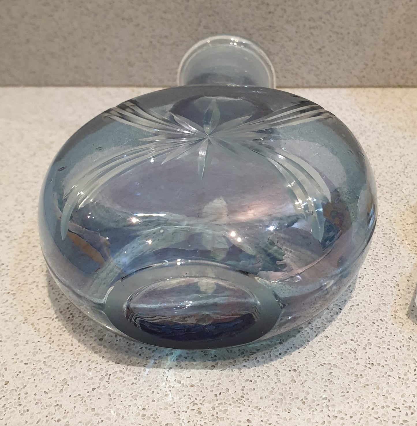 Cut glass perfume bottle