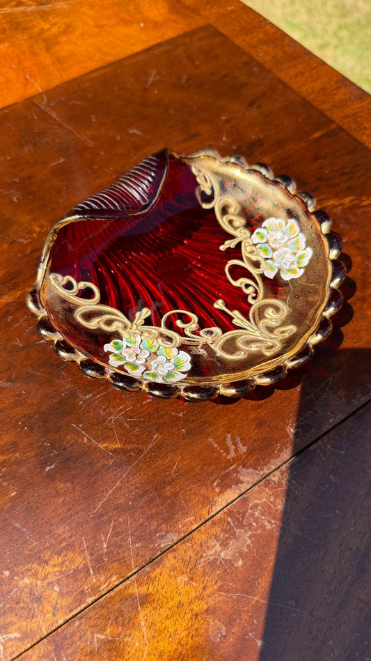 Guilded Murano Glass Dish