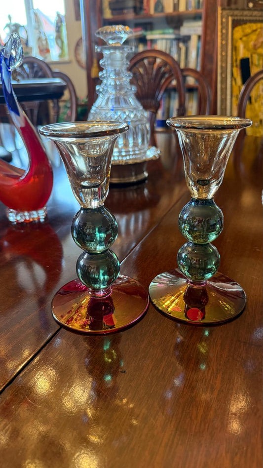 Glass Candlesticks