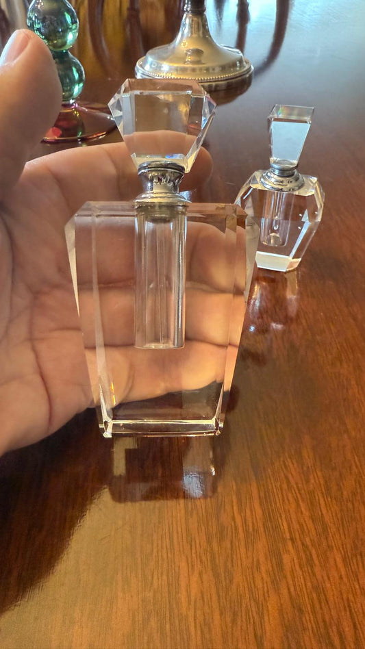 Set of 3 Art Deco perfume bottles