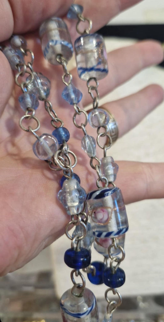 Murano glass bead necklace