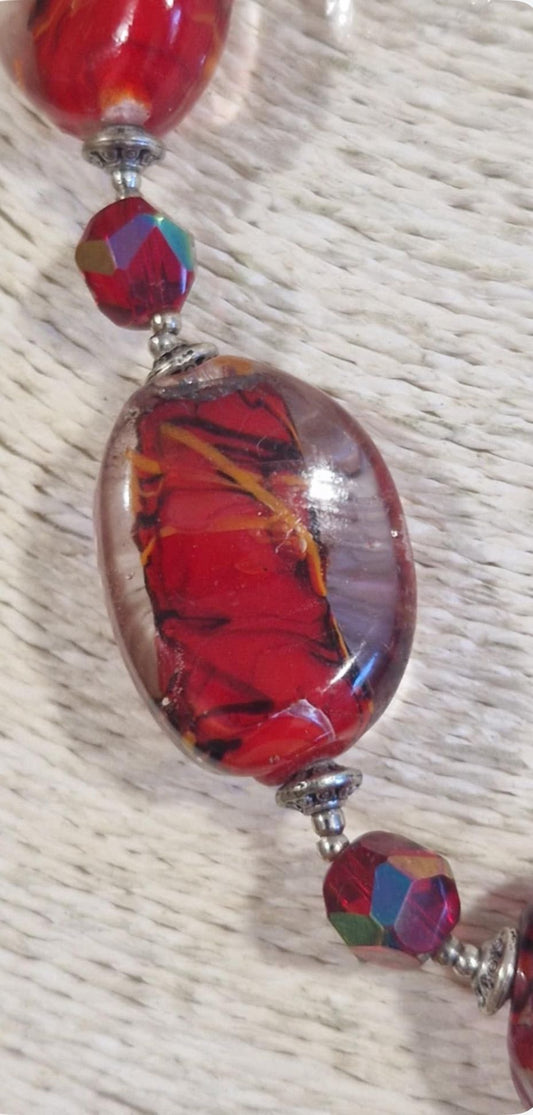 Murano glass bead necklace