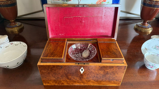 Georgian Yew Wood Tea Caddy