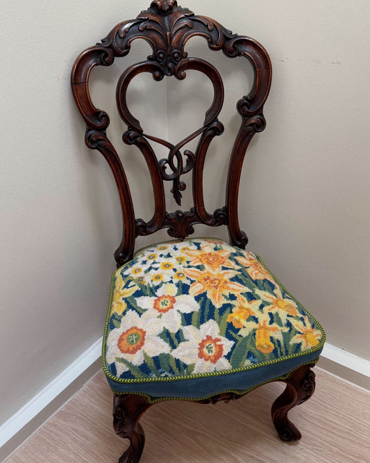 Miniature mahogany sample chair.