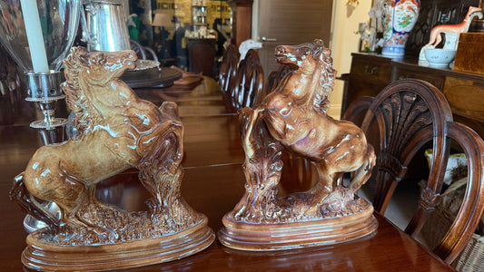Pair of Staffordshire Stallions