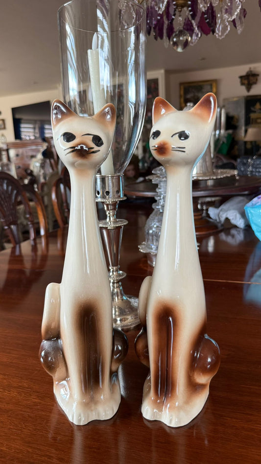 Siamese Porcelain Cats