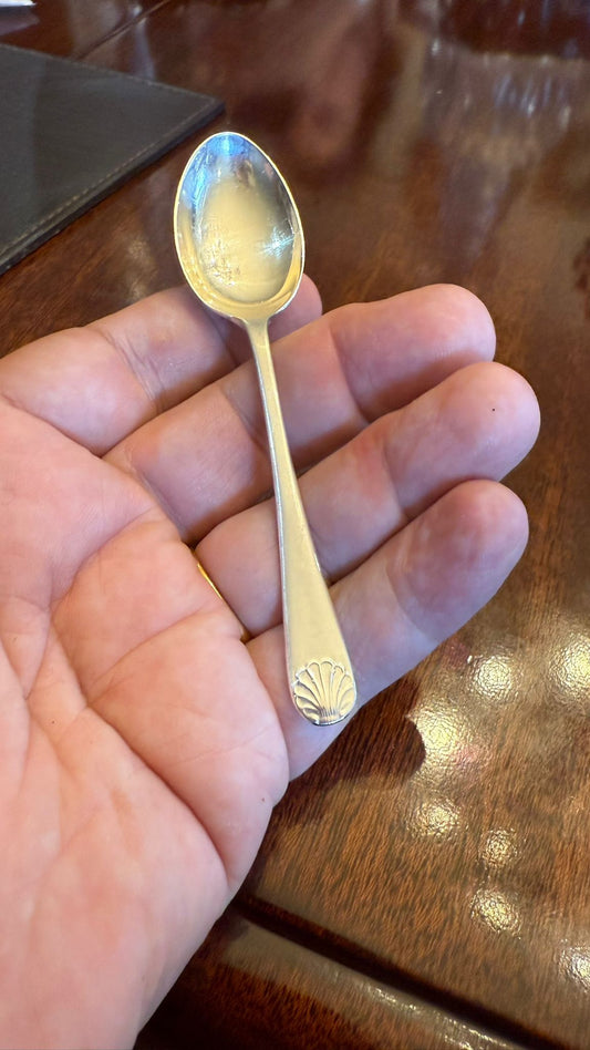 Solid silver coffee spoon