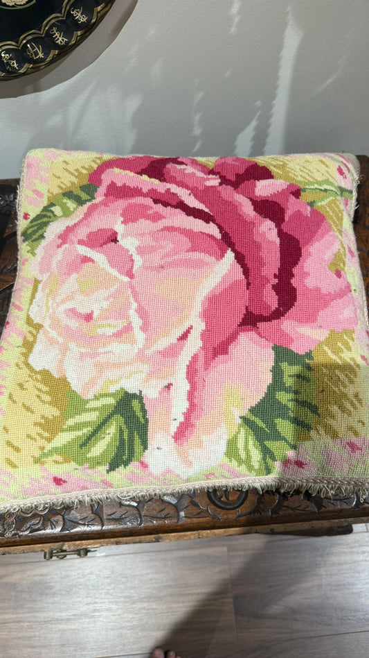 Vintage tapestry cushion