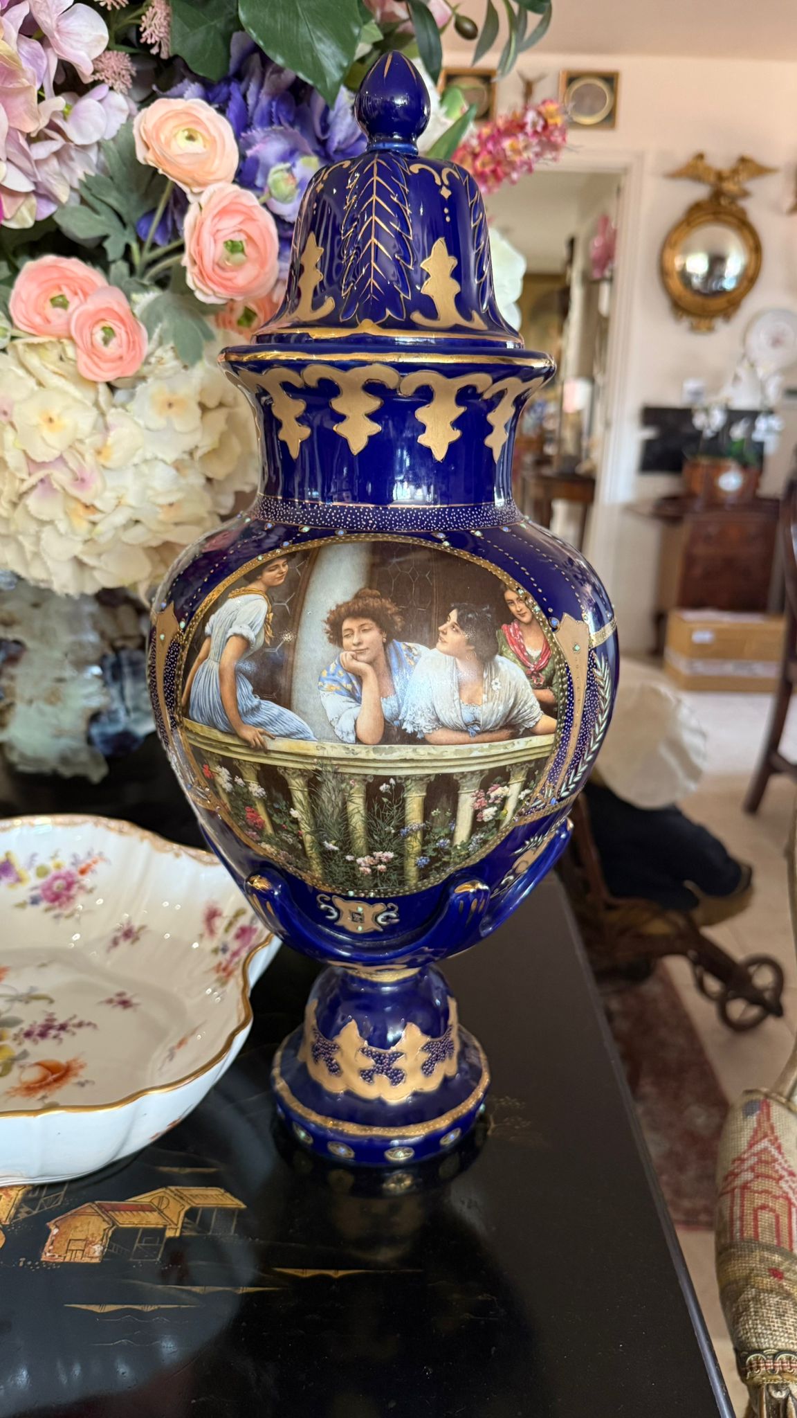Pair of Royal Limoges Lidded Vases