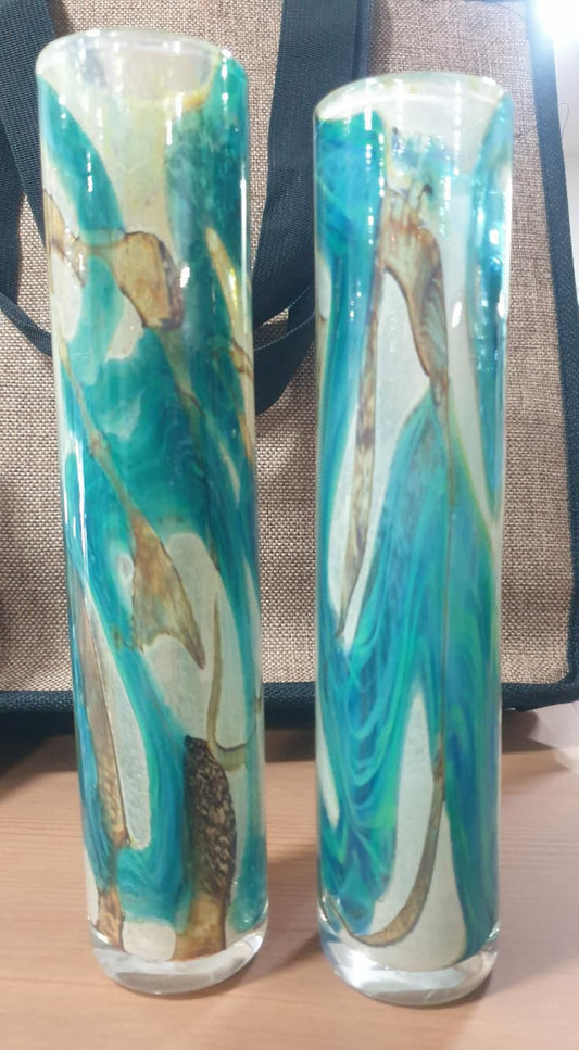 Pair of Maltese Glass Vases