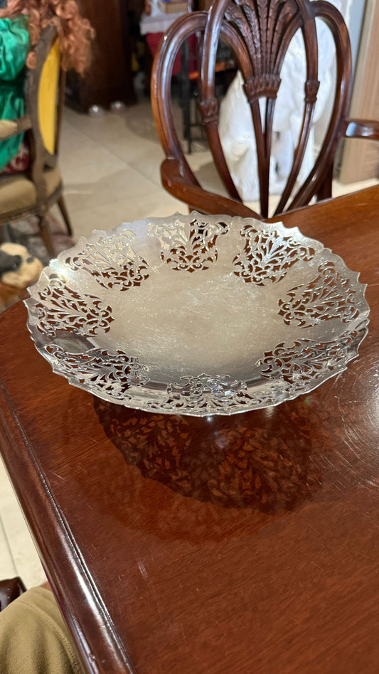 Mappin and Webb silver plated footed dish