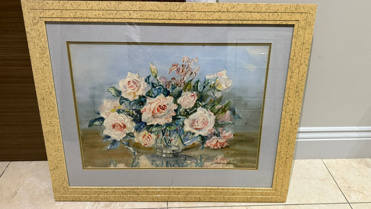 Framed watercolour early 20th Century by Marion Broom