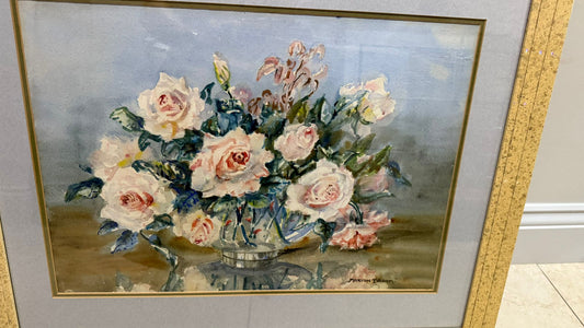 Framed watercolour early 20th Century by Marion Broom