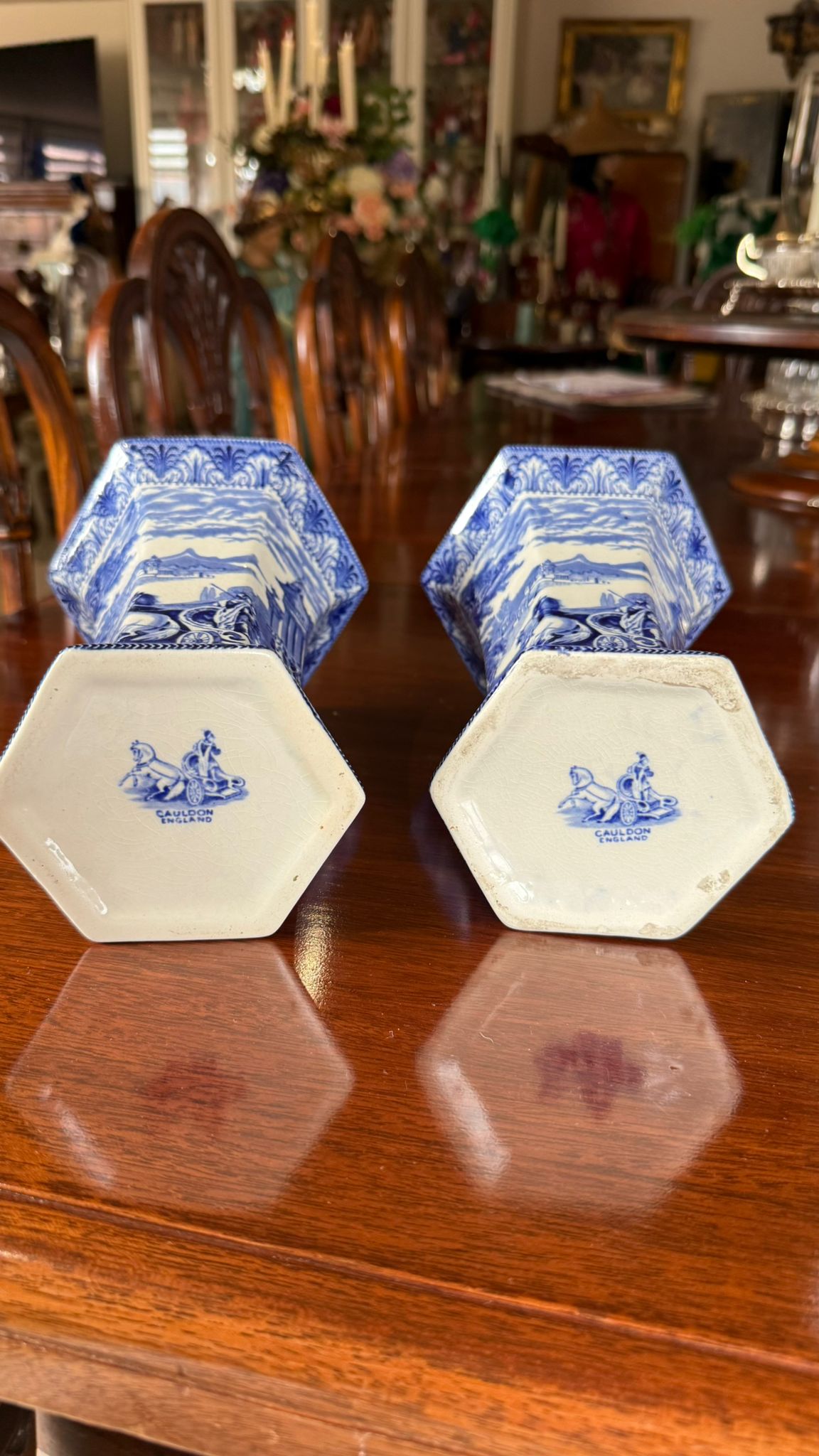 Pair of Cauldon vases 1890