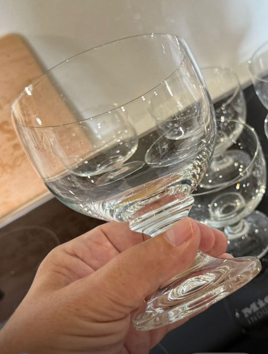Six glass rummers
