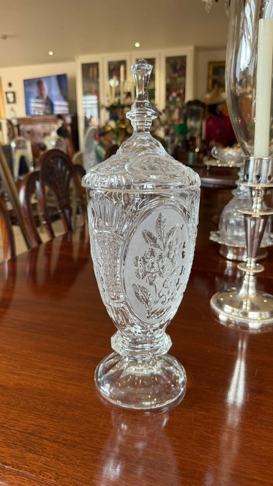 Cut glass urn