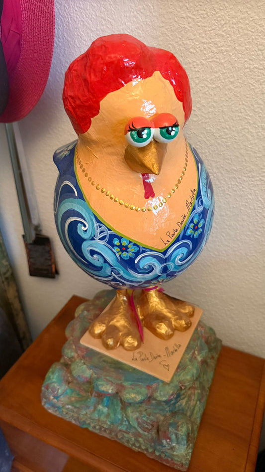 Paper mache chicken