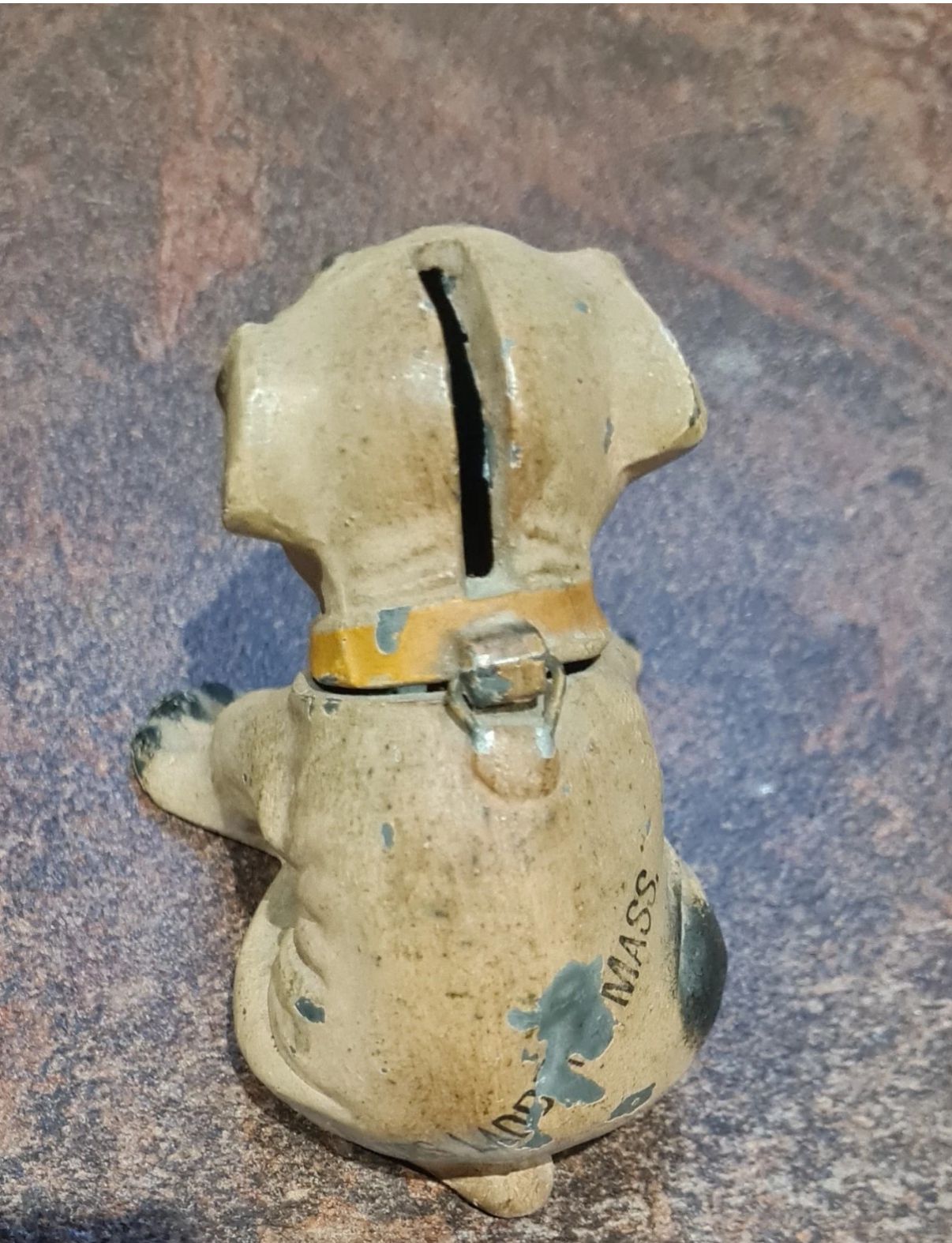 19th Century Cold Painted Bronze Pug Money Box