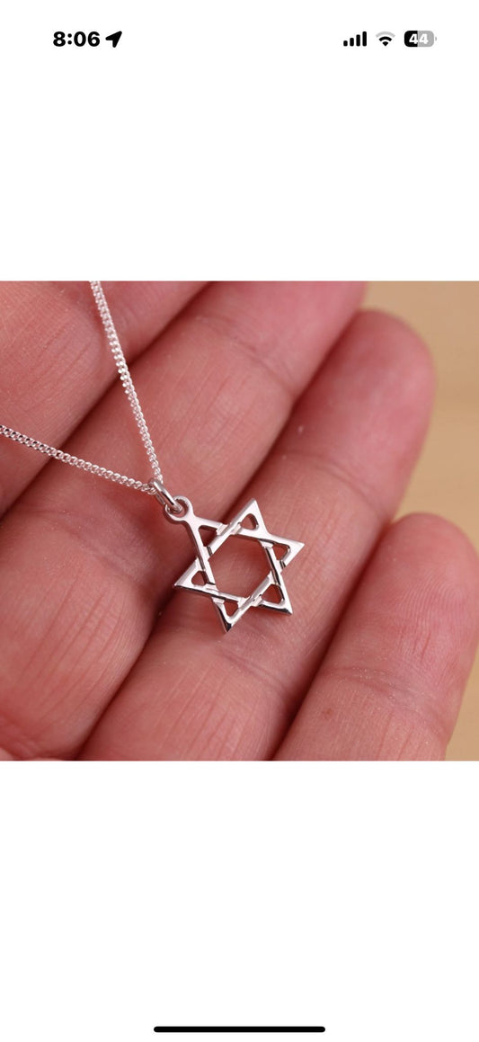Sterling silver Star of David and chain