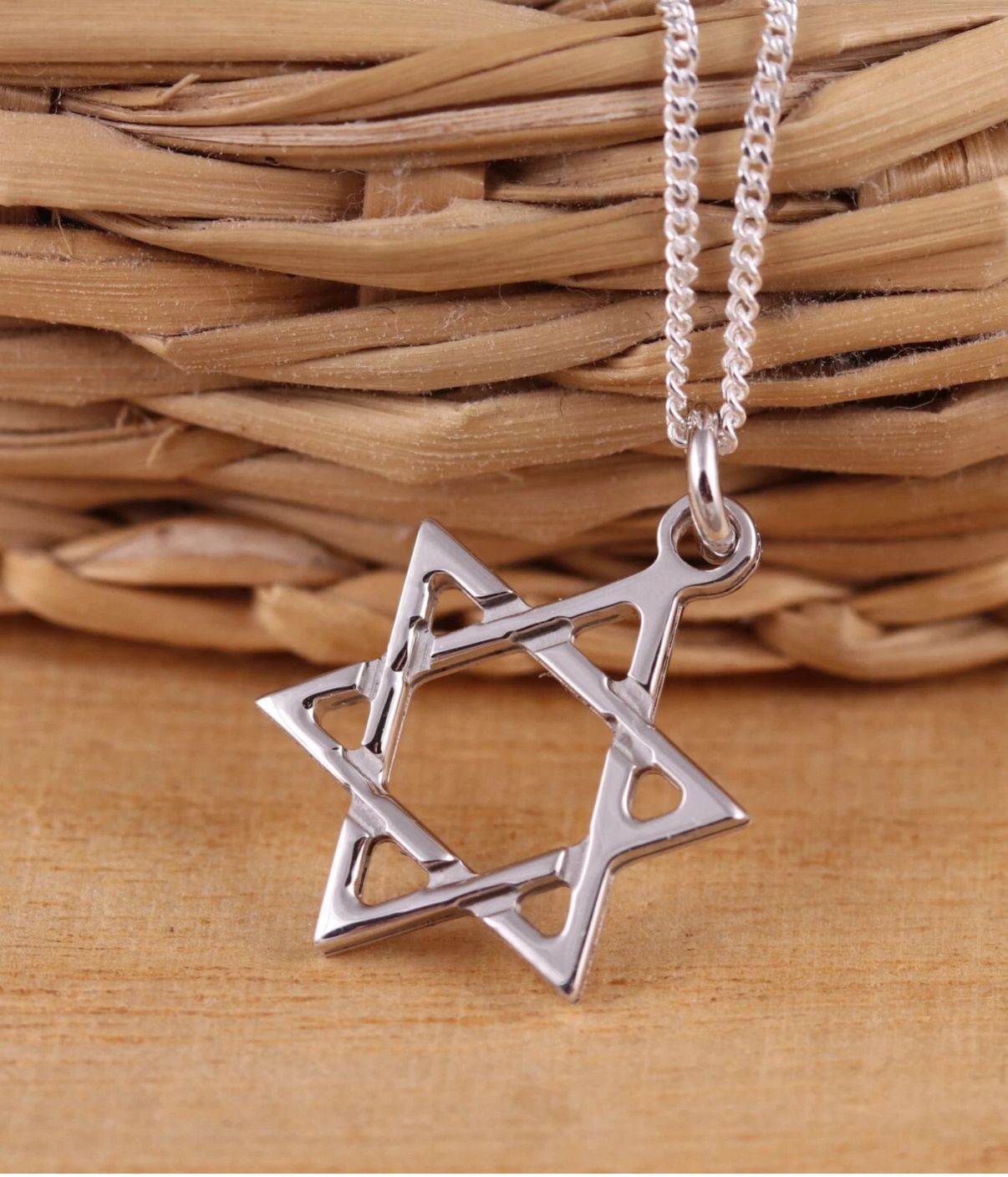 Sterling silver Star of David and chain