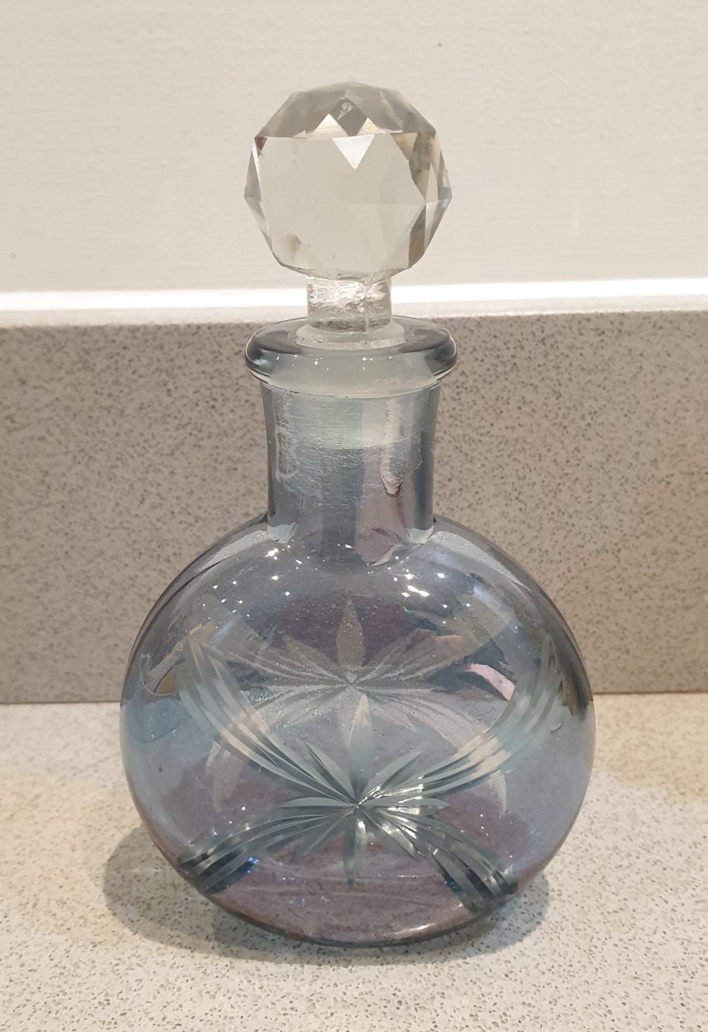 Cut glass perfume bottle