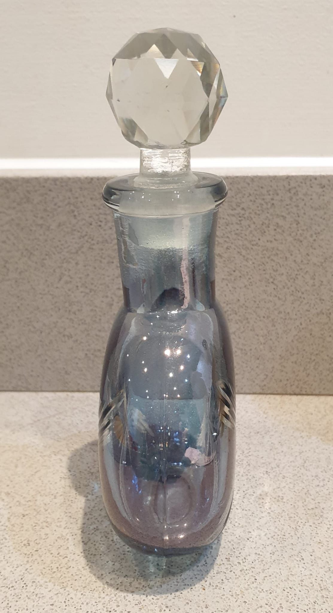 Cut glass perfume bottle