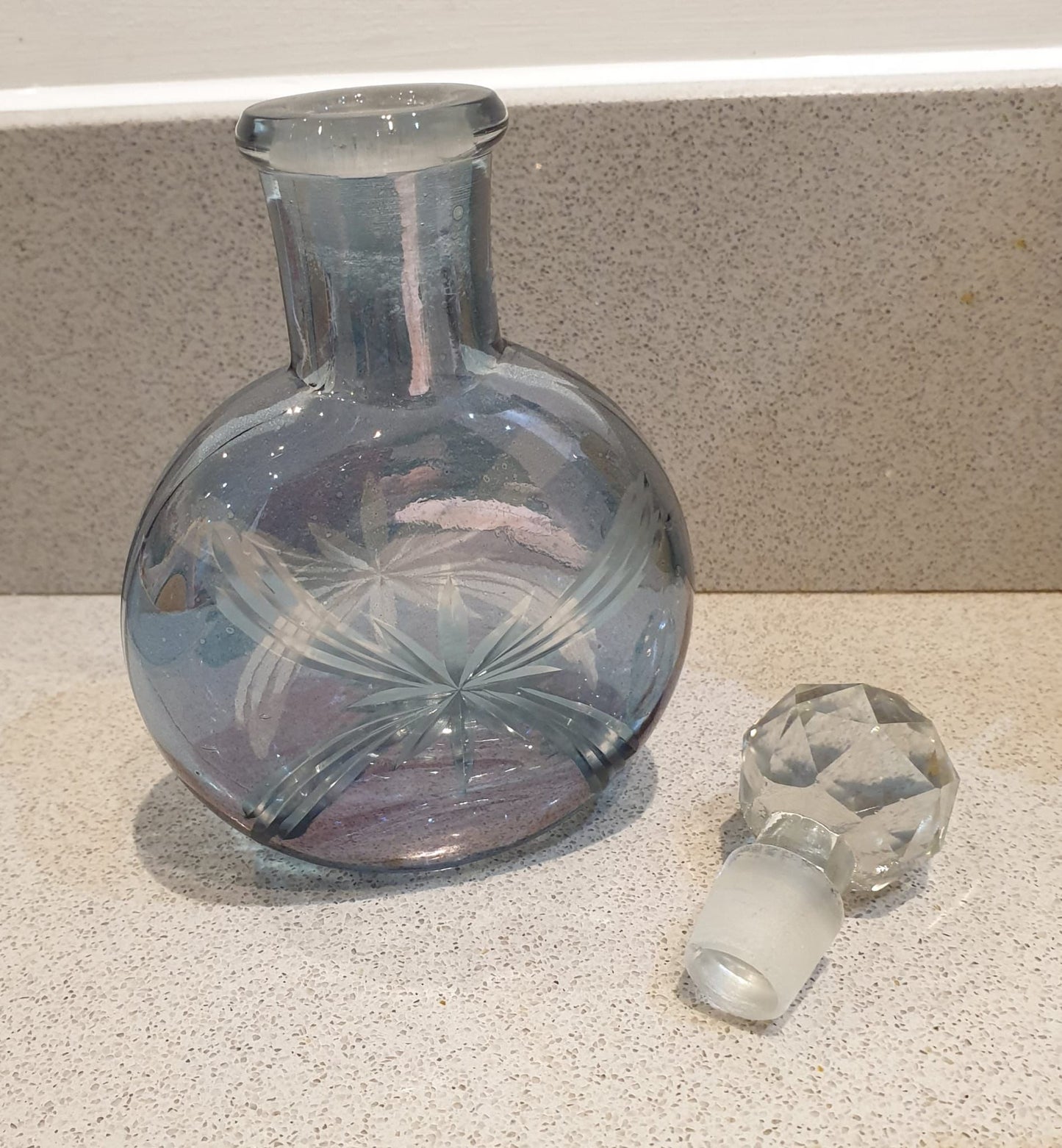 Cut glass perfume bottle