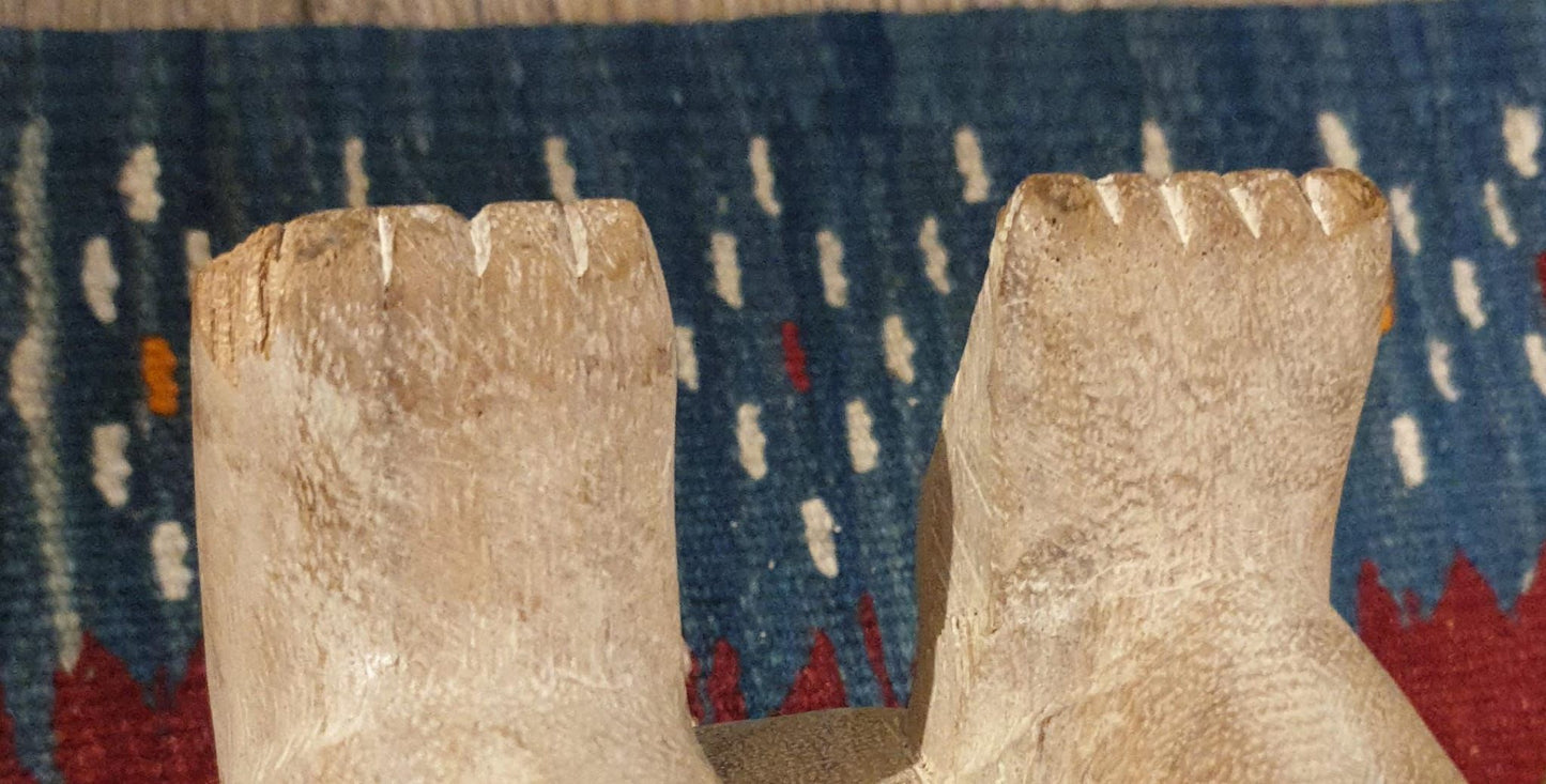 Chinese carved wood figures of children