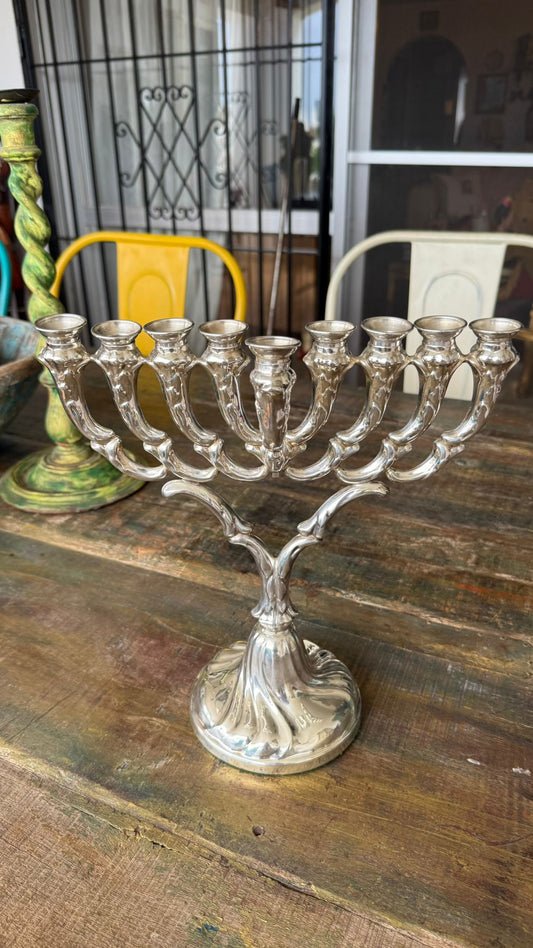 Sterling Silver Hanukkiah