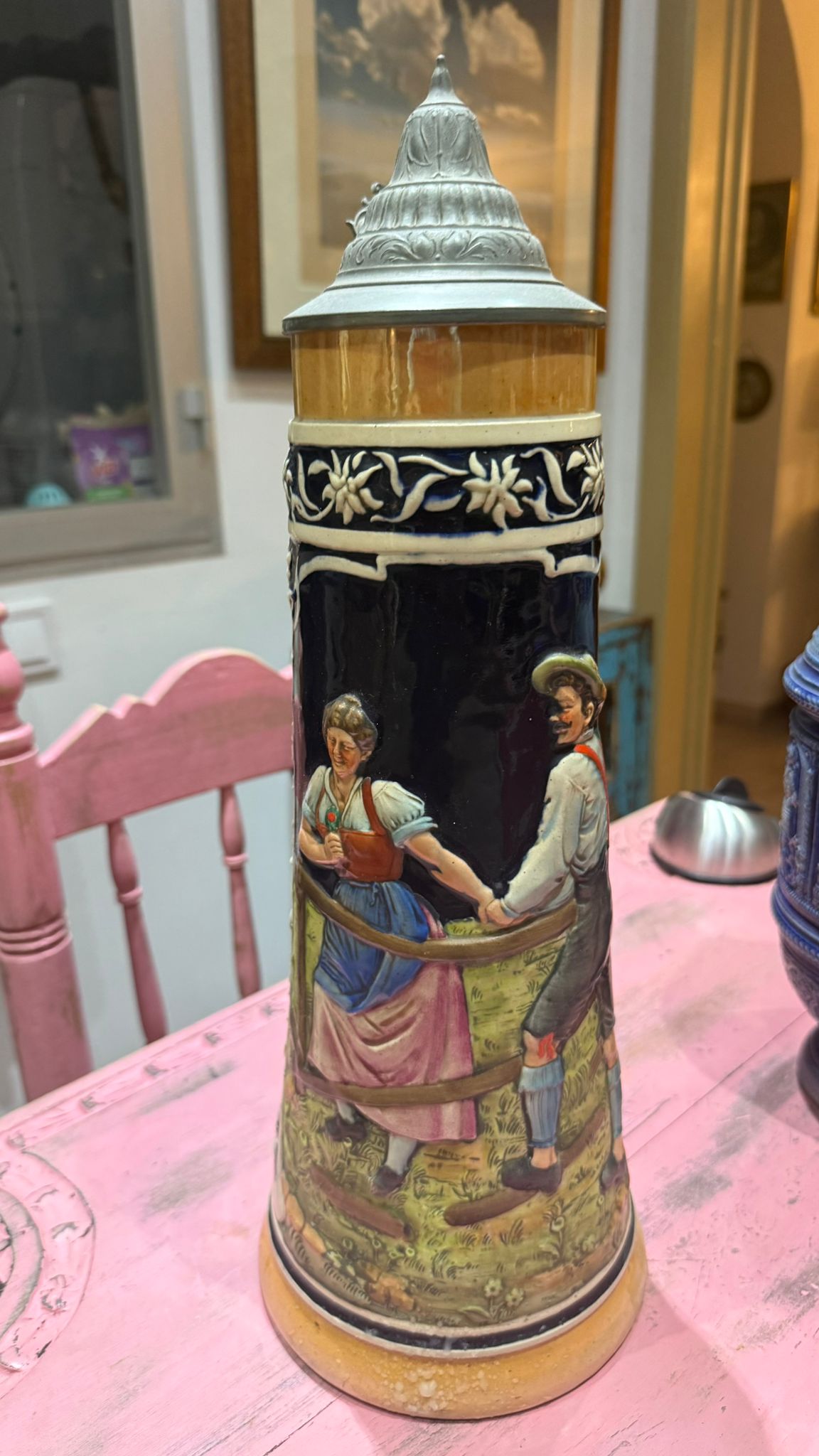 German porcelain Stein 1880 45 cm high