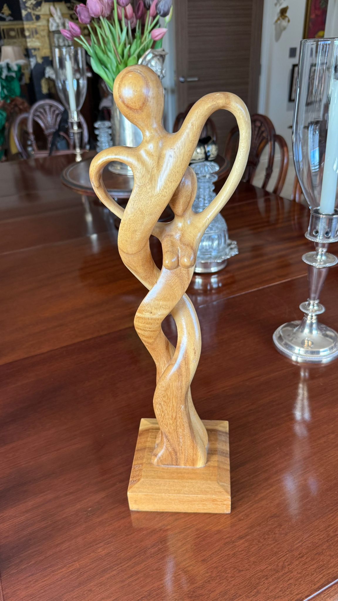 1950’s carved wood modernist dancers