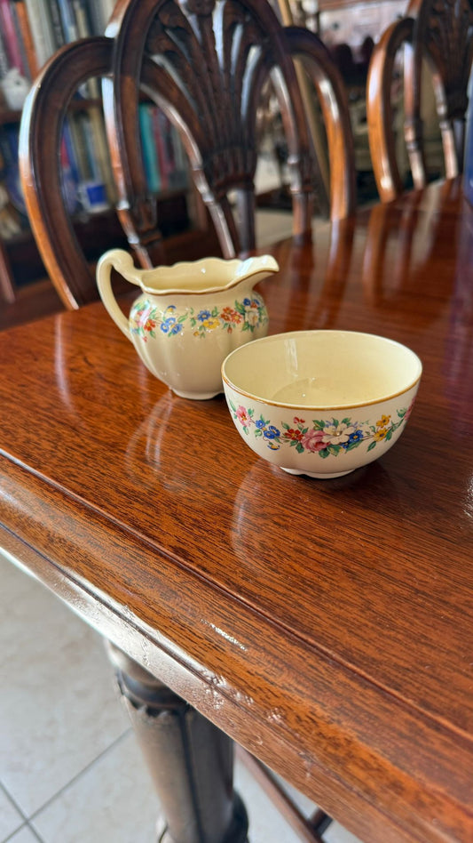 Small sugar bowl and milk jug