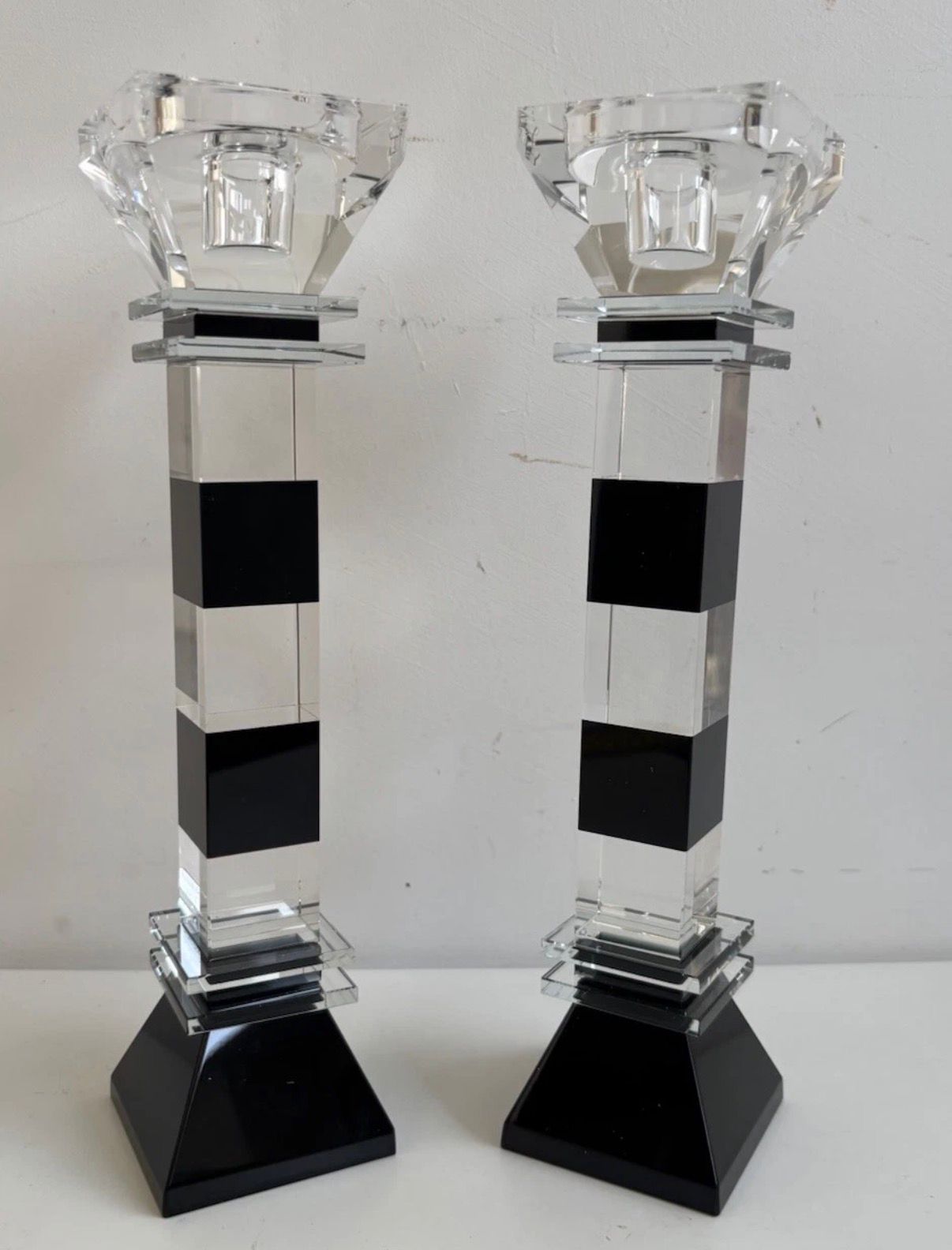 Art glass candlesticks