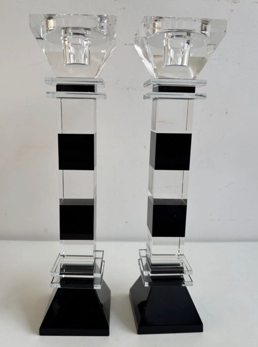 Art glass candlesticks
